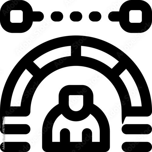 skill line icon. Clean and minimalist vector icon for websites, mobile apps, presentations, and logos. Fully scalable and customizable for any project.