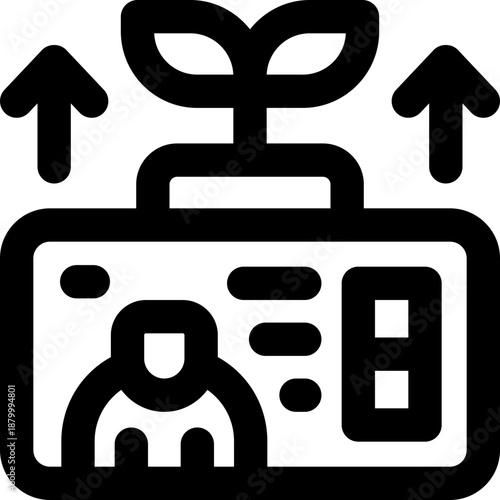 growth line icon. Clean and minimalist vector icon for websites, mobile apps, presentations, and logos. Fully scalable and customizable for any project.