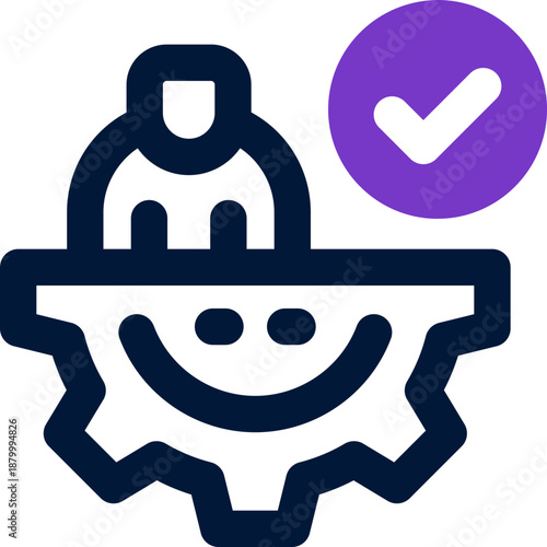 management duotone icon. Sleek and modern vector icon for websites, mobile apps, marketing materials, and corporate design. Fully scalable and ready to use.