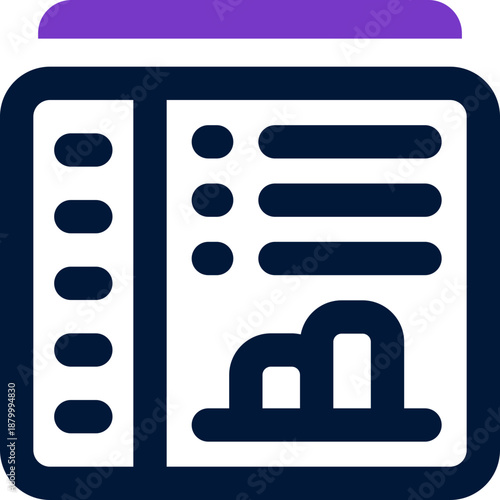 dashboard duotone icon. Sleek and modern vector icon for websites, mobile apps, marketing materials, and corporate design. Fully scalable and ready to use.