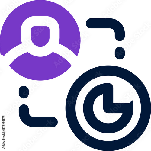 time duotone icon. Sleek and modern vector icon for websites, mobile apps, marketing materials, and corporate design. Fully scalable and ready to use.