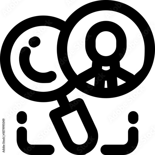 recruitment line icon. Clean and minimalist vector icon for websites, mobile apps, presentations, and logos. Fully scalable and customizable for any project.