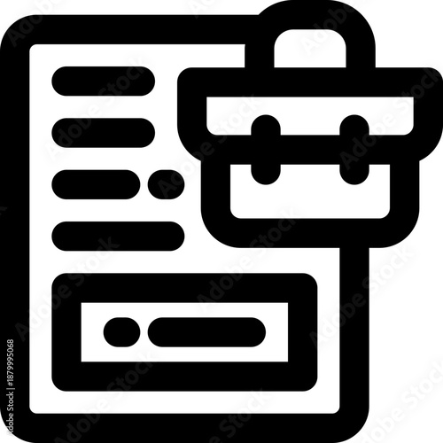 job description line icon. Clean and minimalist vector icon for websites, mobile apps, presentations, and logos. Fully scalable and customizable for any project.