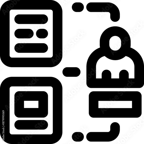 organizational line icon. Clean and minimalist vector icon for websites, mobile apps, presentations, and logos. Fully scalable and customizable for any project.