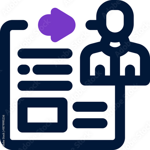 hiring duotone icon. Sleek and modern vector icon for websites, mobile apps, marketing materials, and corporate design. Fully scalable and ready to use.