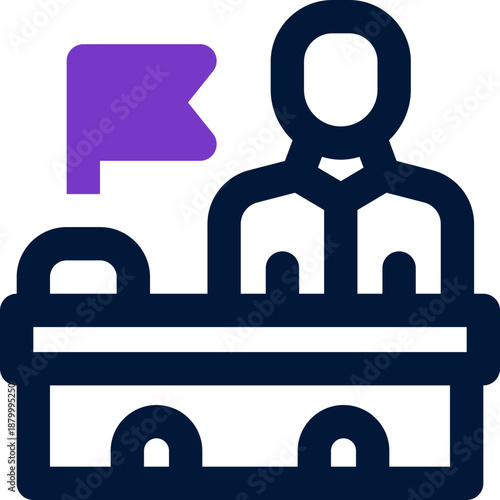 leader duotone icon. Sleek and modern vector icon for websites, mobile apps, marketing materials, and corporate design. Fully scalable and ready to use.