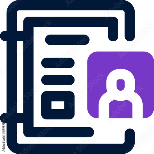 brief duotone icon. Sleek and modern vector icon for websites, mobile apps, marketing materials, and corporate design. Fully scalable and ready to use.