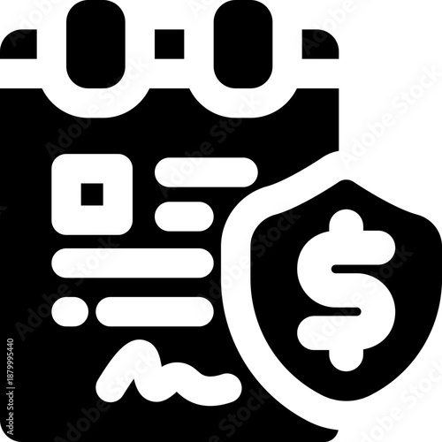 contract glyph icon. Strong and solid vector icon for websites, mobile interfaces, presentations, and visual branding. High quality and easy to edit.