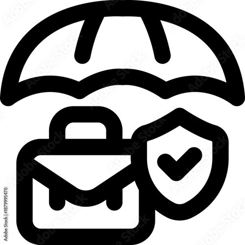 indemnity line icon. Clean and minimalist vector icon for websites, mobile apps, presentations, and logos. Fully scalable and customizable for any project.