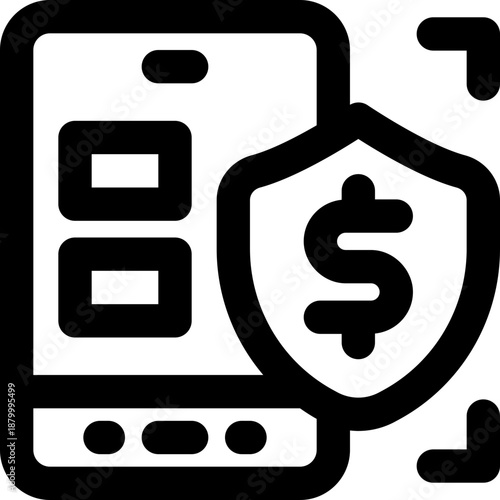 mobile application line icon. Clean and minimalist vector icon for websites, mobile apps, presentations, and logos. Fully scalable and customizable for any project.