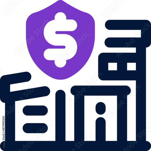 insurance company duotone icon. Sleek and modern vector icon for websites, mobile apps, marketing materials, and corporate design. Fully scalable and ready to use.