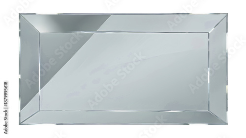 square mirror with beveled edges reflection
