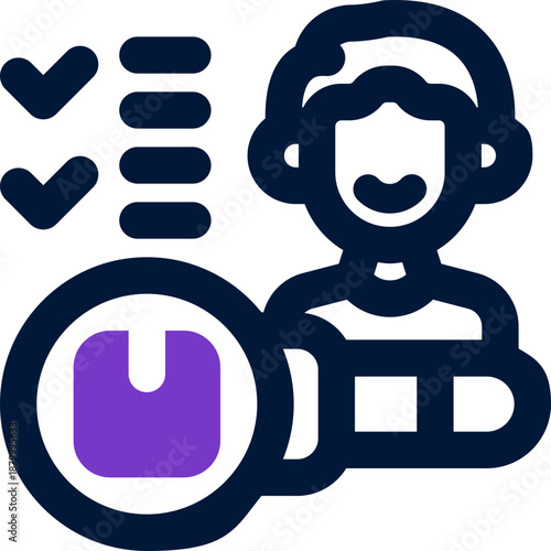 inspection duotone icon. Sleek and modern vector icon for websites, mobile apps, marketing materials, and corporate design. Fully scalable and ready to use.