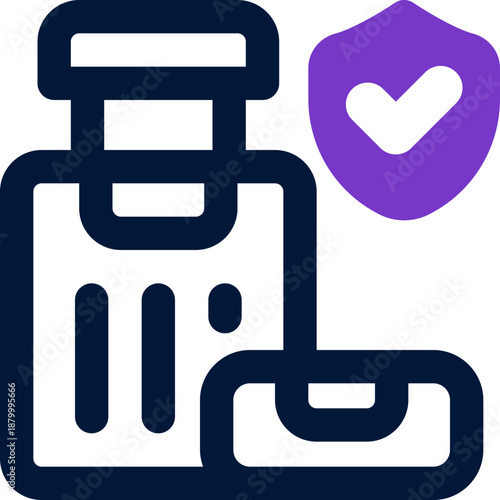 luggage duotone icon. Sleek and modern vector icon for websites, mobile apps, marketing materials, and corporate design. Fully scalable and ready to use.