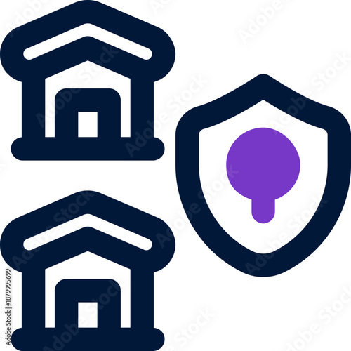 home security duotone icon. Sleek and modern vector icon for websites, mobile apps, marketing materials, and corporate design. Fully scalable and ready to use.