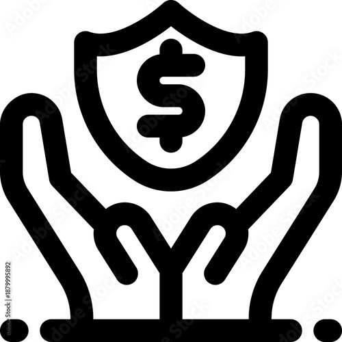 insurance line icon. Clean and minimalist vector icon for websites, mobile apps, presentations, and logos. Fully scalable and customizable for any project.