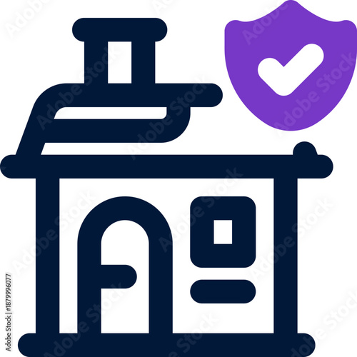 home insurance duotone icon. Sleek and modern vector icon for websites, mobile apps, marketing materials, and corporate design. Fully scalable and ready to use.