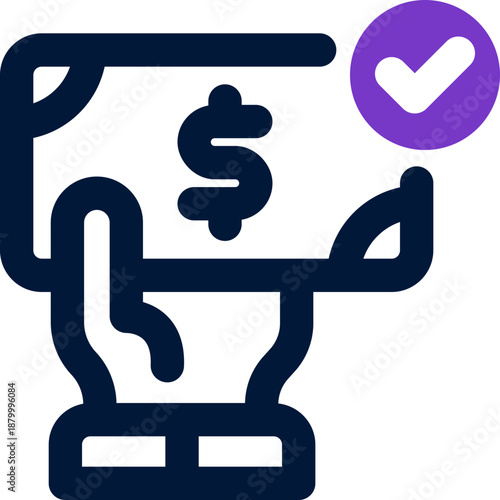 compensation financial duotone icon. Sleek and modern vector icon for websites, mobile apps, marketing materials, and corporate design. Fully scalable and ready to use.