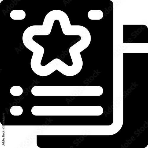 rating glyph icon. Strong and solid vector icon for websites, mobile interfaces, presentations, and visual branding. High quality and easy to edit.