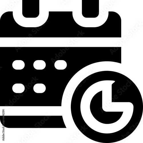 schedule glyph icon. Strong and solid vector icon for websites, mobile interfaces, presentations, and visual branding. High quality and easy to edit.