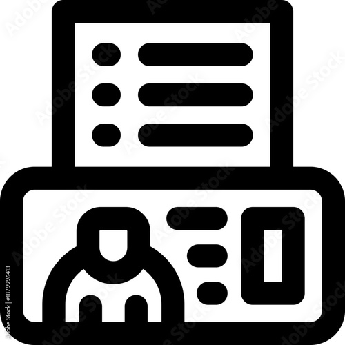 form line icon. Clean and minimalist vector icon for websites, mobile apps, presentations, and logos. Fully scalable and customizable for any project.