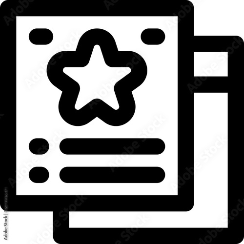 rating line icon. Clean and minimalist vector icon for websites, mobile apps, presentations, and logos. Fully scalable and customizable for any project.