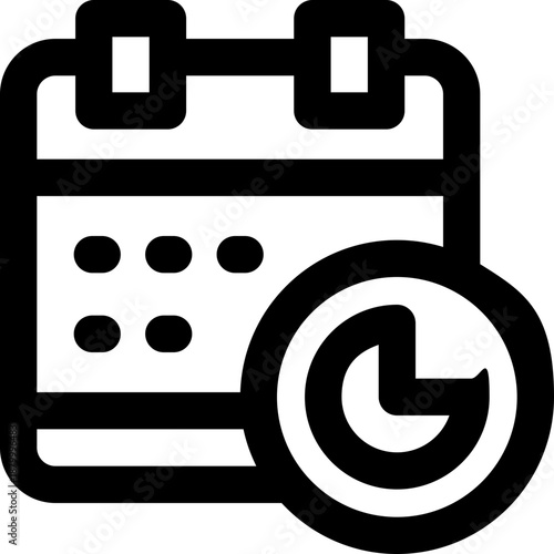 schedule line icon. Clean and minimalist vector icon for websites, mobile apps, presentations, and logos. Fully scalable and customizable for any project.