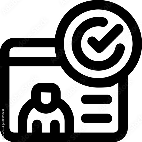 approval line icon. Clean and minimalist vector icon for websites, mobile apps, presentations, and logos. Fully scalable and customizable for any project.