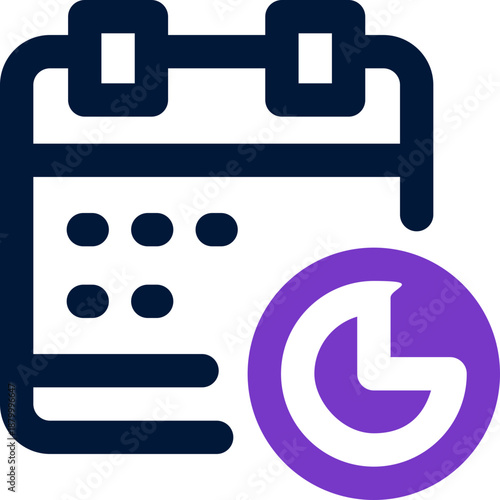 schedule duotone icon. Sleek and modern vector icon for websites, mobile apps, marketing materials, and corporate design. Fully scalable and ready to use.