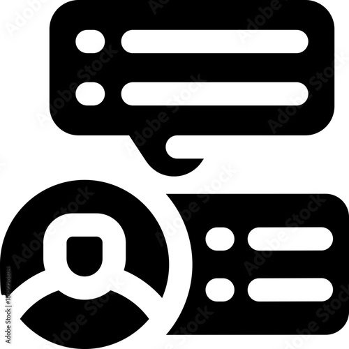 feedback glyph icon. Strong and solid vector icon for websites, mobile interfaces, presentations, and visual branding. High quality and easy to edit.