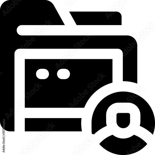 folder glyph icon. Strong and solid vector icon for websites, mobile interfaces, presentations, and visual branding. High quality and easy to edit.