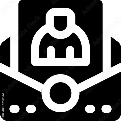 email glyph icon. Strong and solid vector icon for websites, mobile interfaces, presentations, and visual branding. High quality and easy to edit.