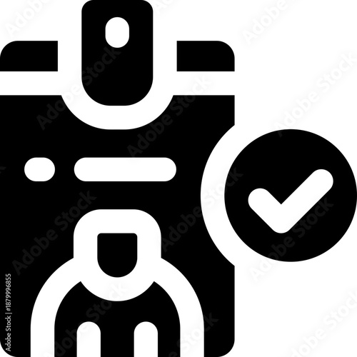 id card glyph icon. Strong and solid vector icon for websites, mobile interfaces, presentations, and visual branding. High quality and easy to edit.