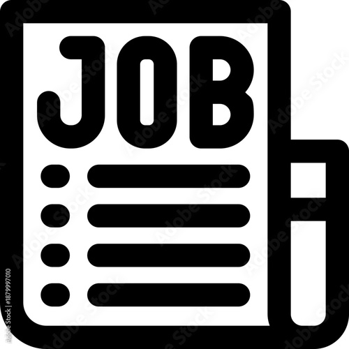 job line icon. Clean and minimalist vector icon for websites, mobile apps, presentations, and logos. Fully scalable and customizable for any project.