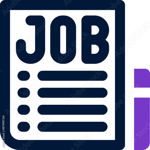 job duotone icon. Sleek and modern vector icon for websites, mobile apps, marketing materials, and corporate design. Fully scalable and ready to use.