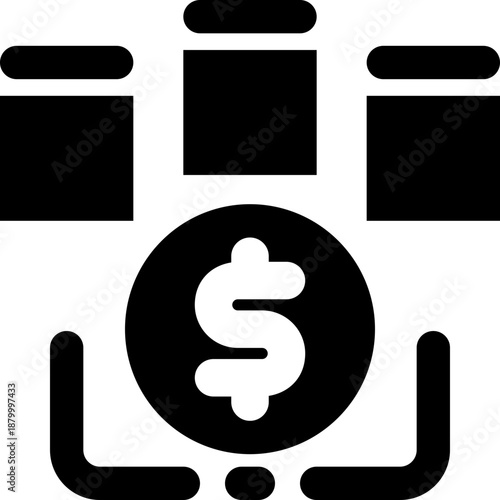 organization glyph icon. Strong and solid vector icon for websites, mobile interfaces, presentations, and visual branding. High quality and easy to edit.