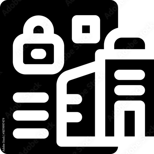 foreclosure glyph icon. Strong and solid vector icon for websites, mobile interfaces, presentations, and visual branding. High quality and easy to edit.