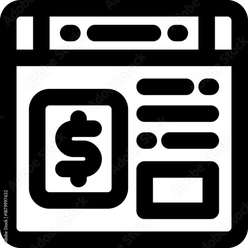 web line icon. Clean and minimalist vector icon for websites, mobile apps, presentations, and logos. Fully scalable and customizable for any project.