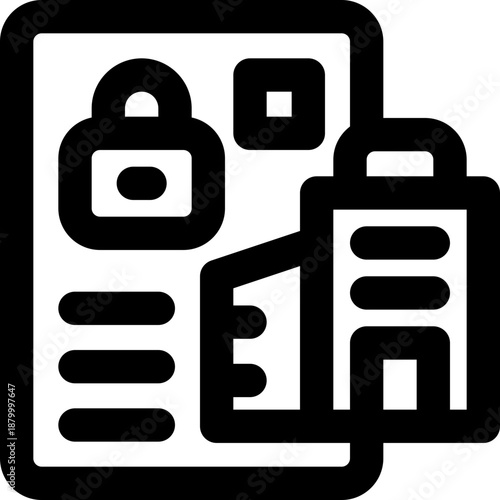 foreclosure line icon. Clean and minimalist vector icon for websites, mobile apps, presentations, and logos. Fully scalable and customizable for any project.