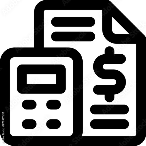 budget plan line icon. Clean and minimalist vector icon for websites, mobile apps, presentations, and logos. Fully scalable and customizable for any project.