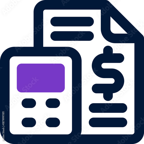 budget plan duotone icon. Sleek and modern vector icon for websites, mobile apps, marketing materials, and corporate design. Fully scalable and ready to use.