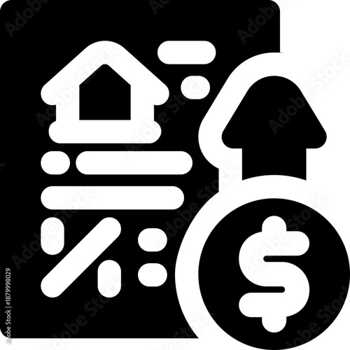 debt glyph icon. Strong and solid vector icon for websites, mobile interfaces, presentations, and visual branding. High quality and easy to edit.