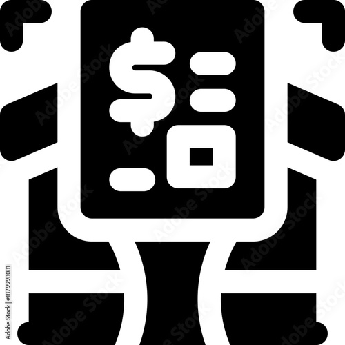 mortgage loan glyph icon. Strong and solid vector icon for websites, mobile interfaces, presentations, and visual branding. High quality and easy to edit.