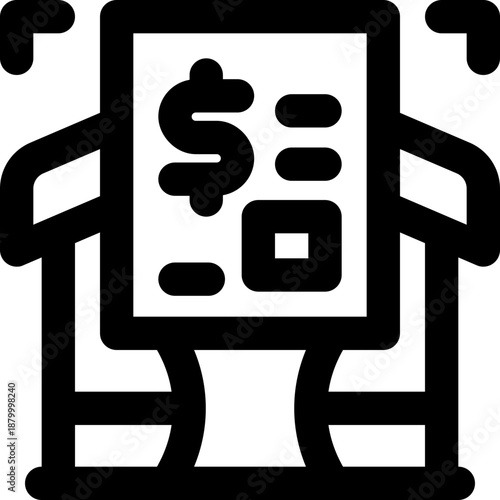 mortgage loan line icon. Clean and minimalist vector icon for websites, mobile apps, presentations, and logos. Fully scalable and customizable for any project.