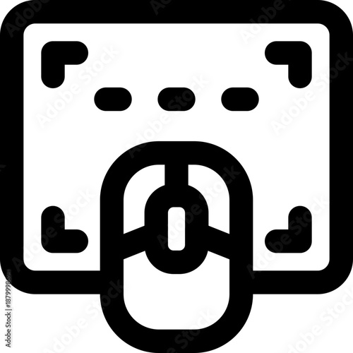 mouse line icon. Clean and minimalist vector icon for websites, mobile apps, presentations, and logos. Fully scalable and customizable for any project.