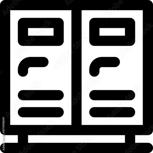 locker line icon. Clean and minimalist vector icon for websites, mobile apps, presentations, and logos. Fully scalable and customizable for any project.