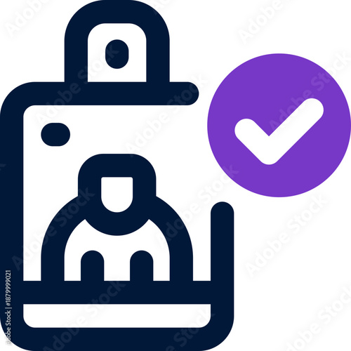 id card duotone icon. Sleek and modern vector icon for websites, mobile apps, marketing materials, and corporate design. Fully scalable and ready to use.