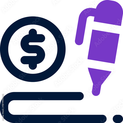 pen duotone icon. Sleek and modern vector icon for websites, mobile apps, marketing materials, and corporate design. Fully scalable and ready to use.