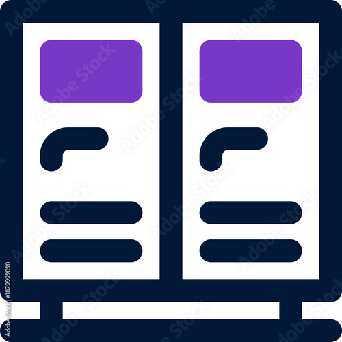 locker duotone icon. Sleek and modern vector icon for websites, mobile apps, marketing materials, and corporate design. Fully scalable and ready to use.