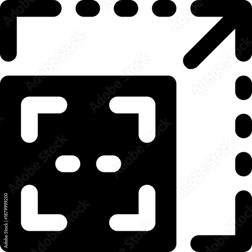 scalability glyph icon. Strong and solid vector icon for websites, mobile interfaces, presentations, and visual branding. High quality and easy to edit.